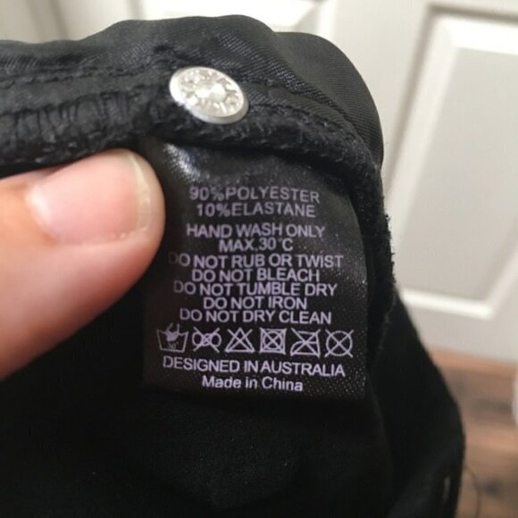 𝅺unreal Fur Black Suede Like Pants Jeans - Picture 7 of 8